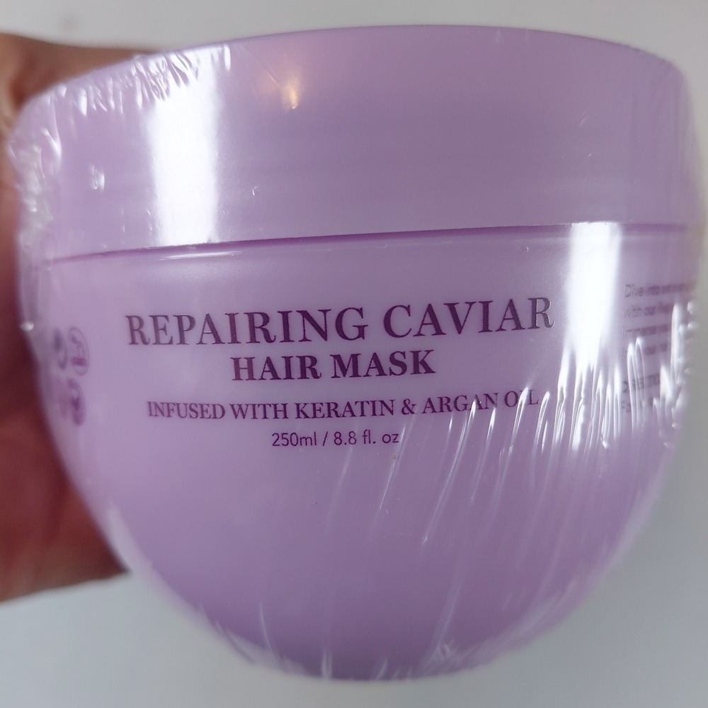 LeChic Repairing Caviar Hair Mask with Keratin & Argan Oil, 8.8 fl oz New Sealed